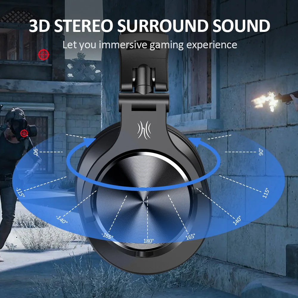 A71D Wired Gaming Headset Gamer Over Ear Hi-Res Audio Headphones With Detachable Microphone