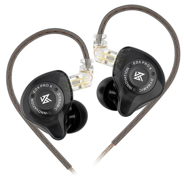 EDX PRO-X Wired IEM Earphones No-Mic HIFI Stereo Bass Music Earbuds In-Ear Sport Headphones