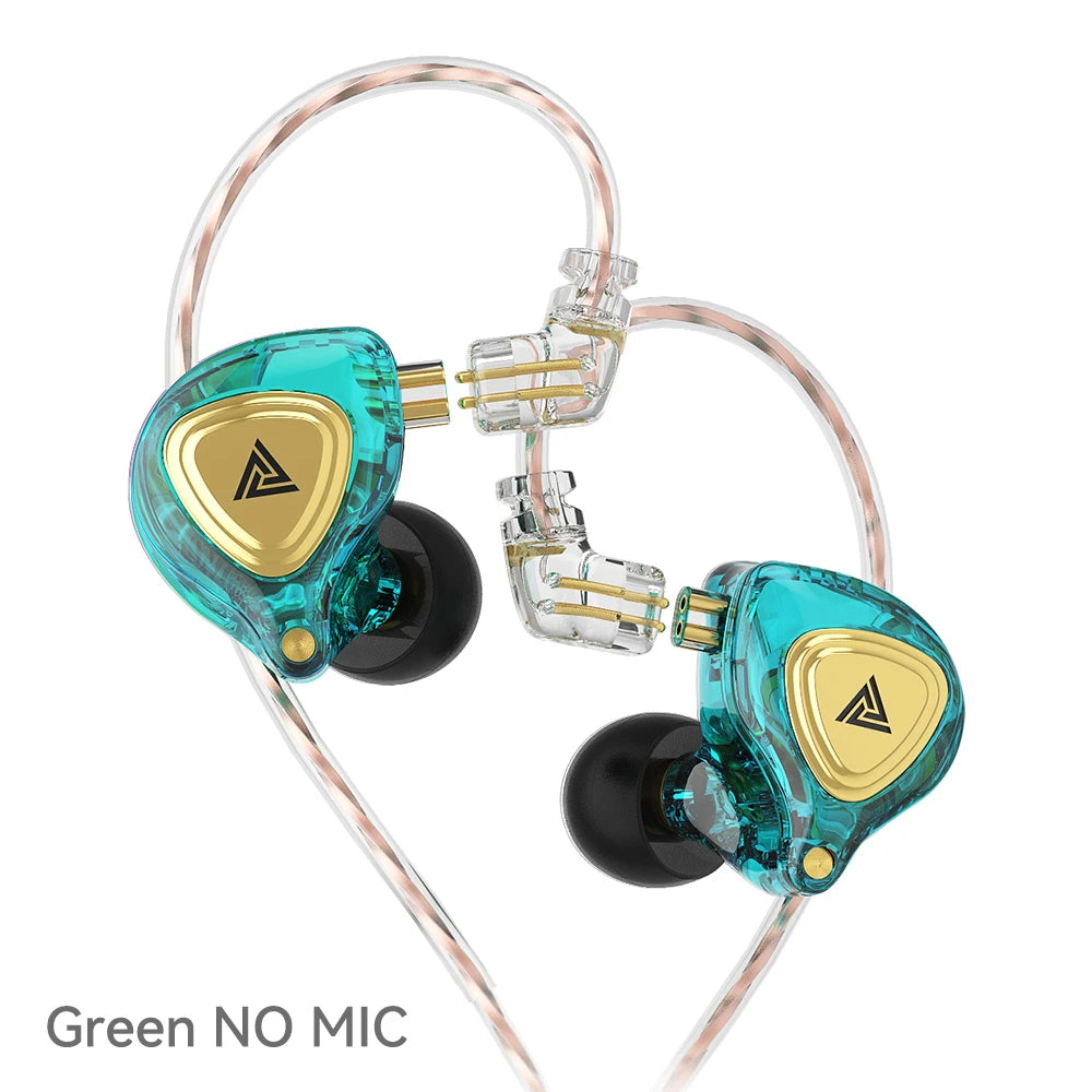 QKZ ZX3 No-Mic Dynamic Earphone In-Ear Monitor HiFi Heavy Bass Wired Headphones IEM