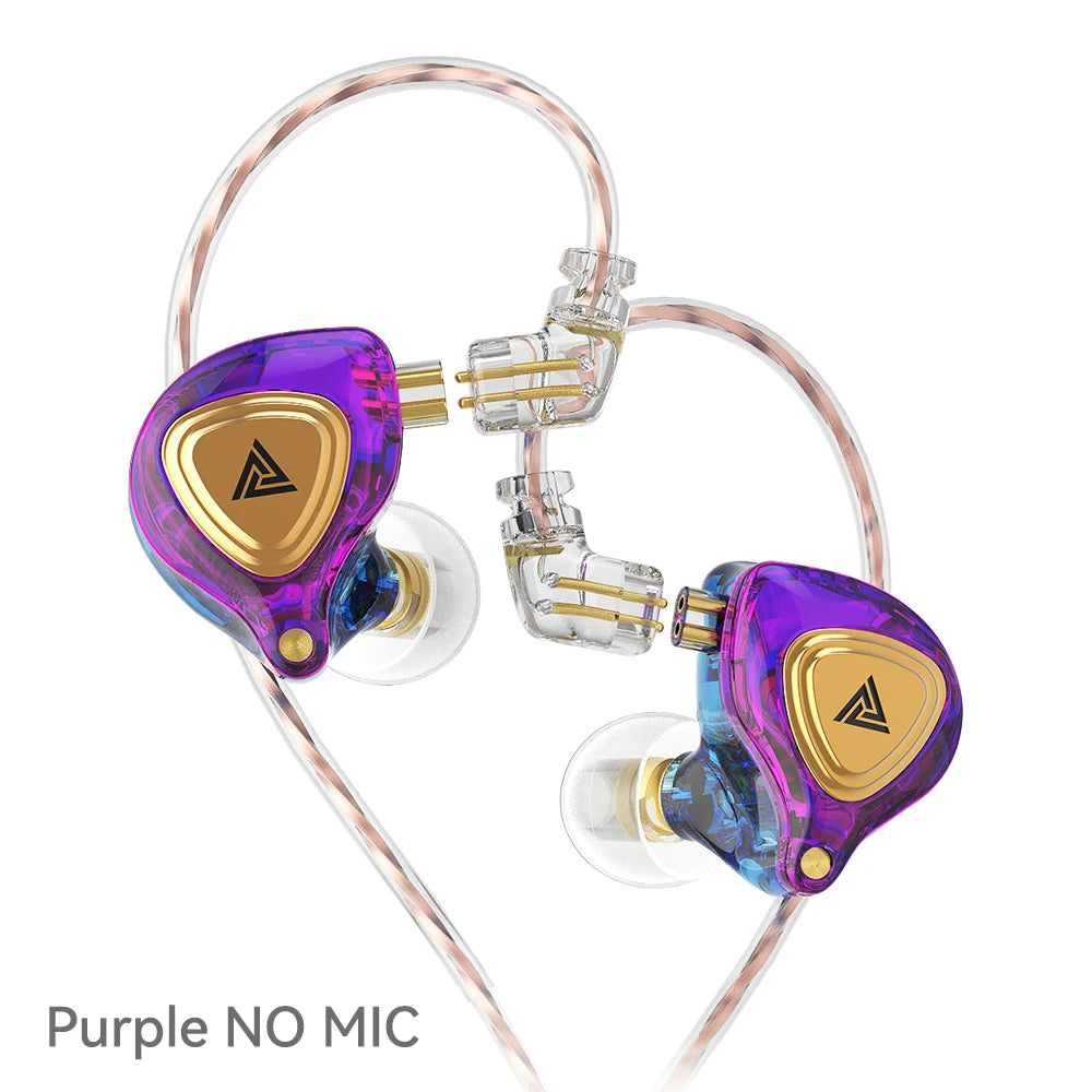 QKZ ZX3 No-Mic Dynamic Earphone In-Ear Monitor HiFi Heavy Bass Wired Headphones IEM