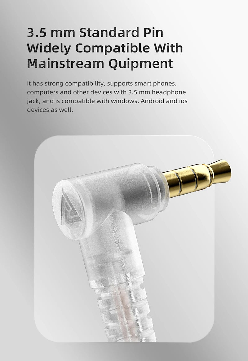 QKZ ZX3 No-Mic Dynamic Earphone In-Ear Monitor HiFi Heavy Bass Wired Headphones IEM
