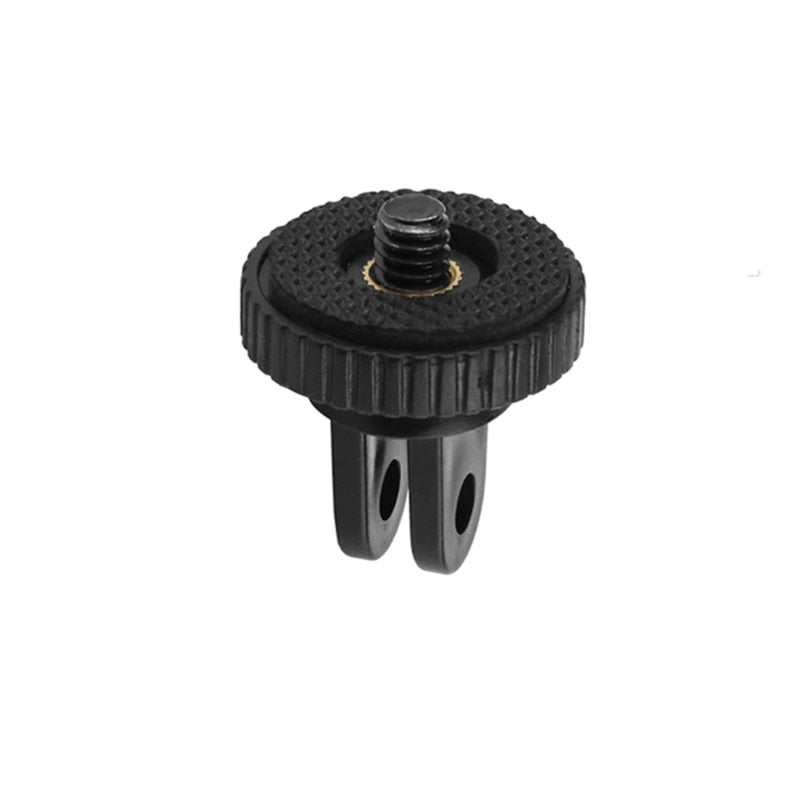 1/4" Mini Tripod Adapter Mount for GoPro Hero 11/10/9/8/7/6/5/4, Insta360, Xiaomi Yi, SJCAM, Sony & Action Cameras