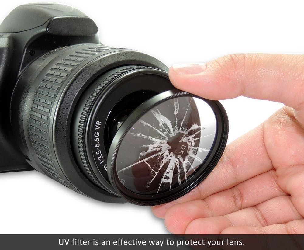 Hridz 3pcs UV CPL FLD Lens Filter Combo pack with Pouch for SLR Camera Colour Lens UV Filter