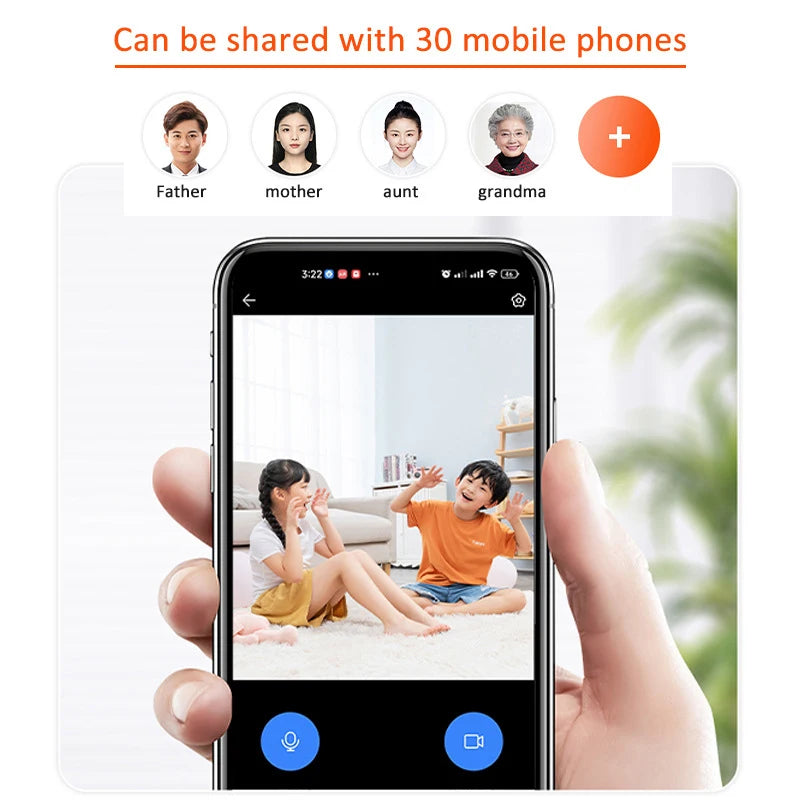 1080P WiFi Surveillance Camera with Two-Way Audio, Rotating Lens & Night Vision