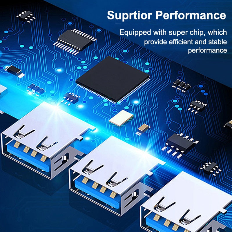 USB C HUB 3.0 Type C 3.1 4 Port Multi Splitter Adapter OTG For PC Computer Accessories