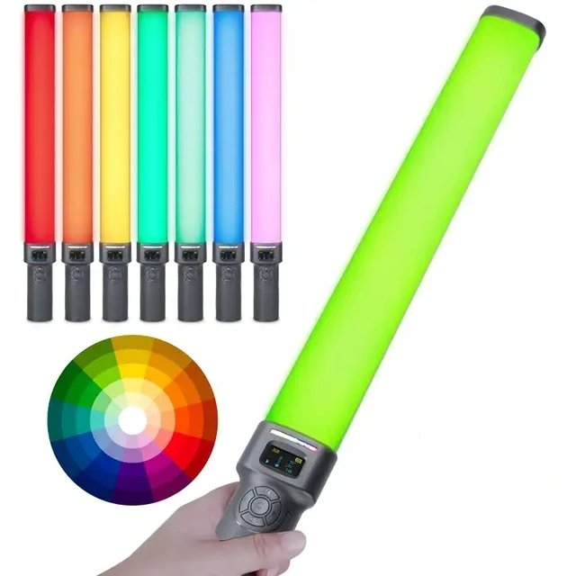 HRIDZ W270RGB 50cm Handheld RGB LED Stick Light – 20W Photography Video Tube Light with 2500K-9000K Adjustable Color Temperature & Rechargeable Battery