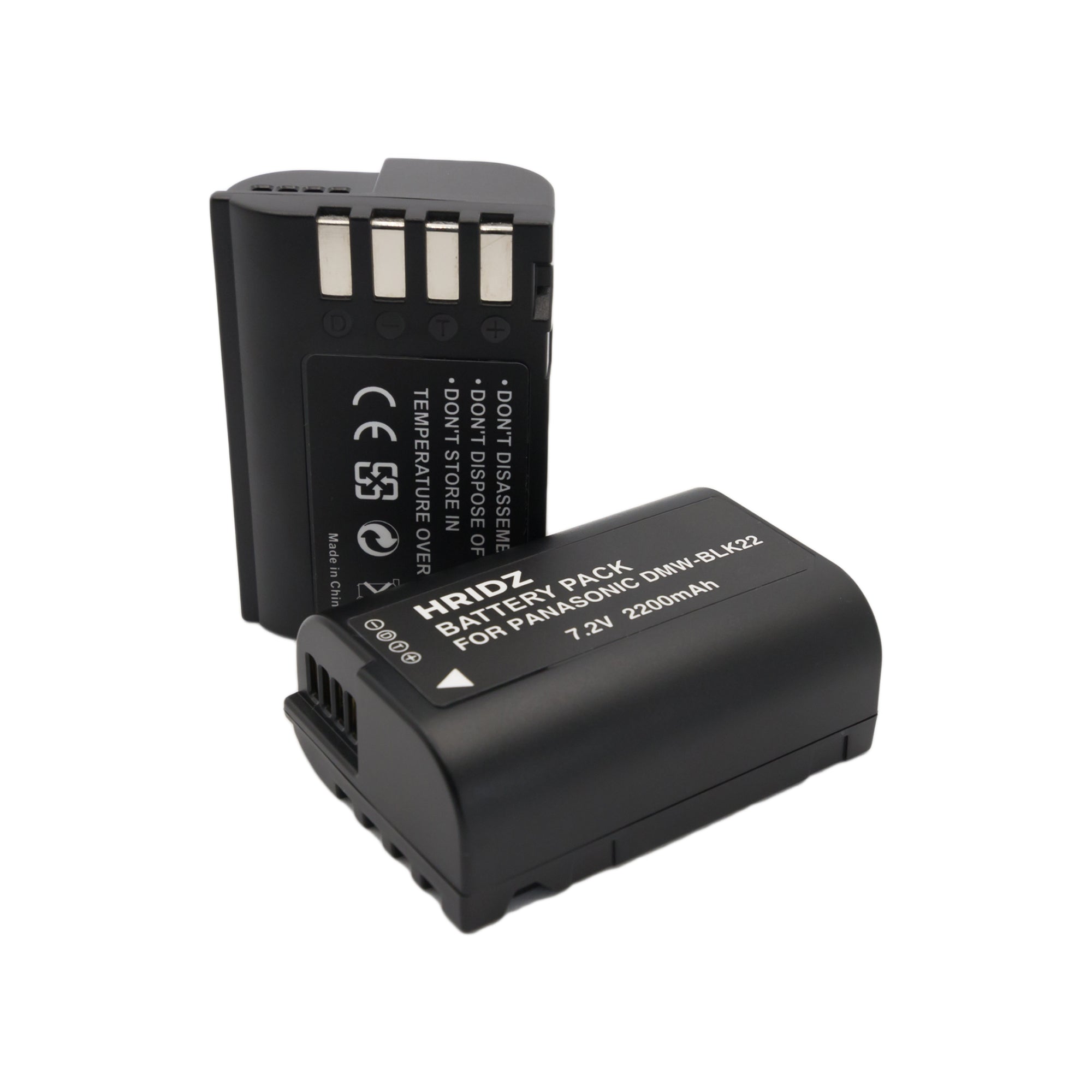 Hridz BLK22 Batteries & Charger Set for Panasonic Lumix G9 S5 GH6 GH5 GH5s & BLF19