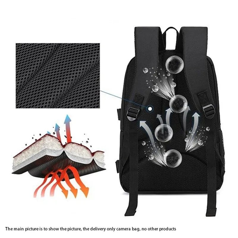 Waterproof Shockproof DSLR Camera Bag Case Backpack Photography For Canon Sony Nikon Panasonic