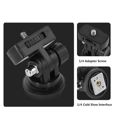 1/4” Quick Release Monitor Mount with Cold Shoe – Swivel & Tilt Adjustable Camera Holder
