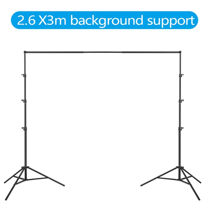 Heavy Duty Backdrop Support System 2.6m*3m for Photography Background Video Studio