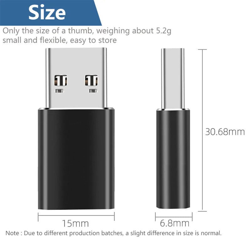 2 Pcs Ultra Fast OTG adapter USB-C to USB-A Converter 10Gbps