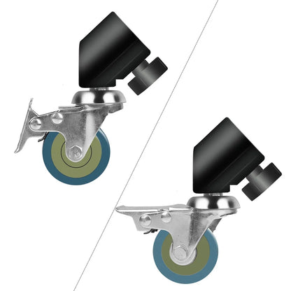3Pcs C-Stand Swivel Caster Wheels for Set 16-22MM Leg Thickness Light Stands