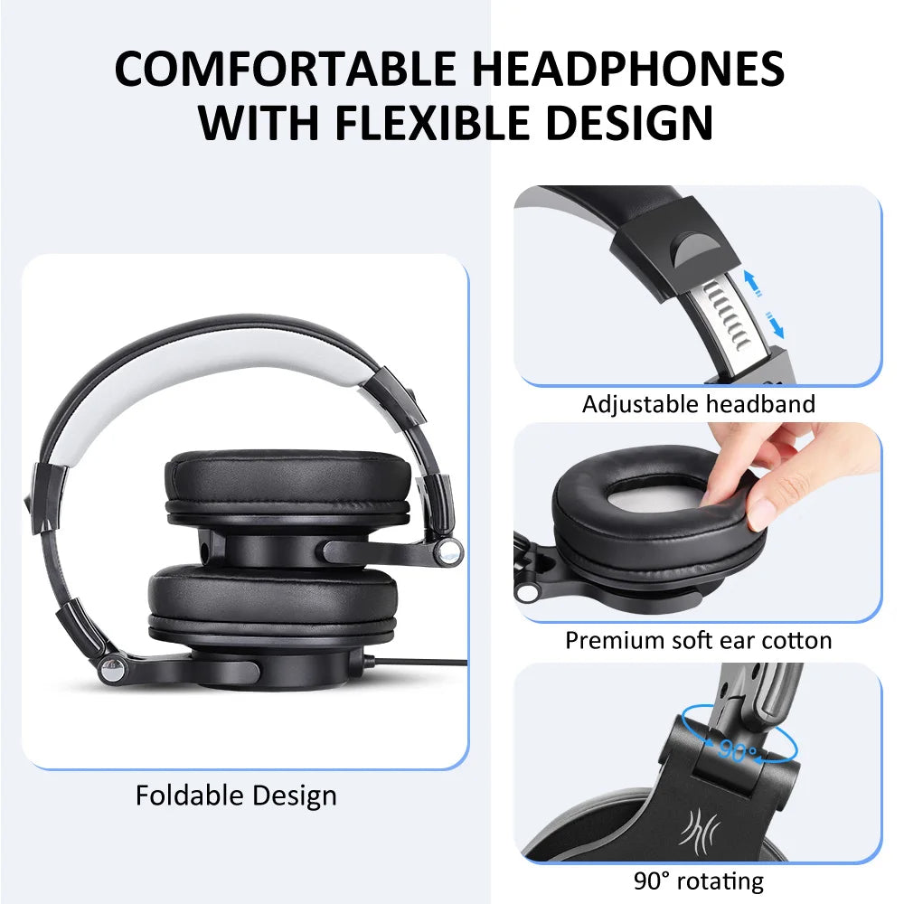 A71D Wired Gaming Headset Gamer Over Ear Hi-Res Audio Headphones With Detachable Microphone
