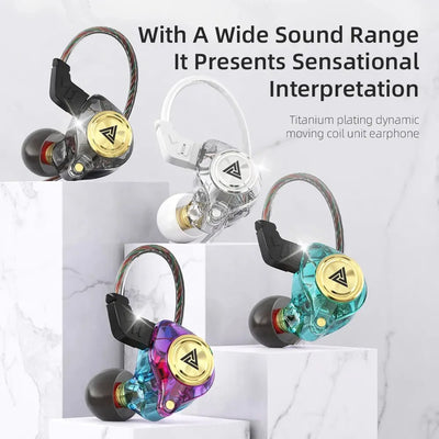 AK3 Wired In-Ear Monitor IEM Earphone with Microphone HiFi Music Monitor Bass Headphone
