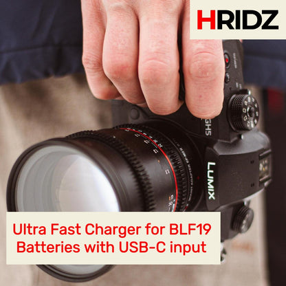 Hridz BLF19 Dual Charger for Panasonic DMW-BLF19 G9 GH5s GH5 GH4 GH3 Battery