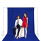 Blue 2Mx3M Hridz Muslin Backdrops for Photography Cloth Screen Photo Background Color Chromakey for Studio Video Wedding Ceremony Home Decoration
