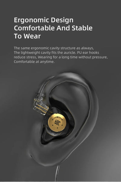 EDX PRO In ear monitors Wired Earphones No-Mic IEM HIFI Stereo Bass Music Earbuds IEM