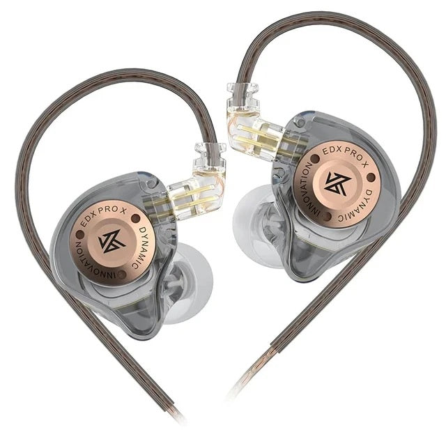 EDX PRO-X Wired IEM Earphones No-Mic HIFI Stereo Bass Music Earbuds In-Ear Sport Headphones