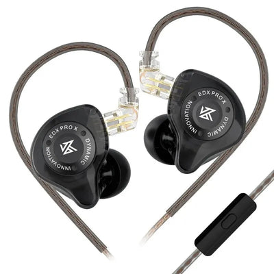 EDX Pro-X In-Ear Monitor Wired Earphones With Mic HIFI Premium Stereo Bass Music Earbuds Sport Headphones