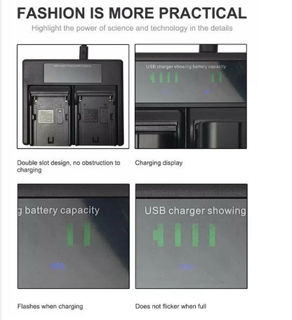 HRIDZ EN-EL5 Dual Battery Charger for Nikon Coolpix EN-EL5 Batteries