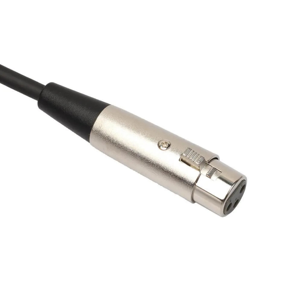 Hridz 1/4” 6.35mm Stereo Jack to 3-Pin XLR Audio Cable – Professional Mic Adapter Cord for Speaker Amplifier (30cm)