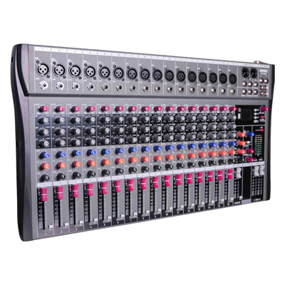 Hridz 16 Channel Professional Audio Mixer - USB Interface, Bluetooth & 48V Phantom Power for Studio, DJ, Karaoke & Live Stage
