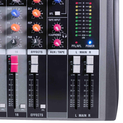 Hridz 16 Channel Professional Audio Mixer - USB Interface, Bluetooth & 48V Phantom Power for Studio, DJ, Karaoke & Live Stage