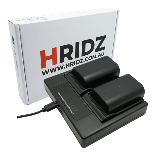 Hridz Batteries & Charger Set for Panasonic DMW-BLF19 DMC-GH3 GH4 DC-GH5