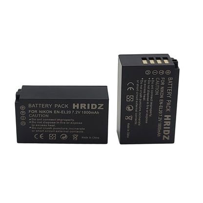 Hridz EN-EL20 Battery for Nikon EN-EL20 EL20A J1 J2 J3 S1 V3 A AW1