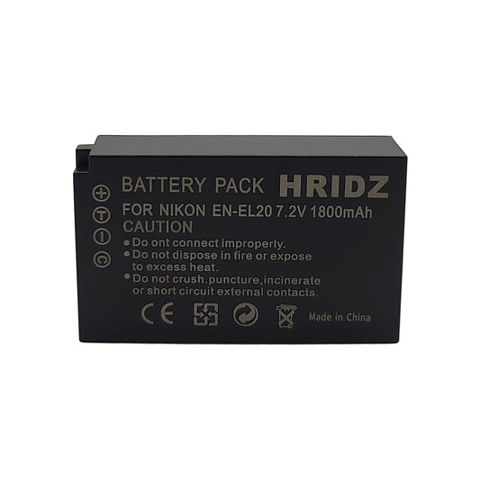 Hridz EN-EL20 Battery for Nikon EN-EL20 EL20A J1 J2 J3 S1 V3 A AW1