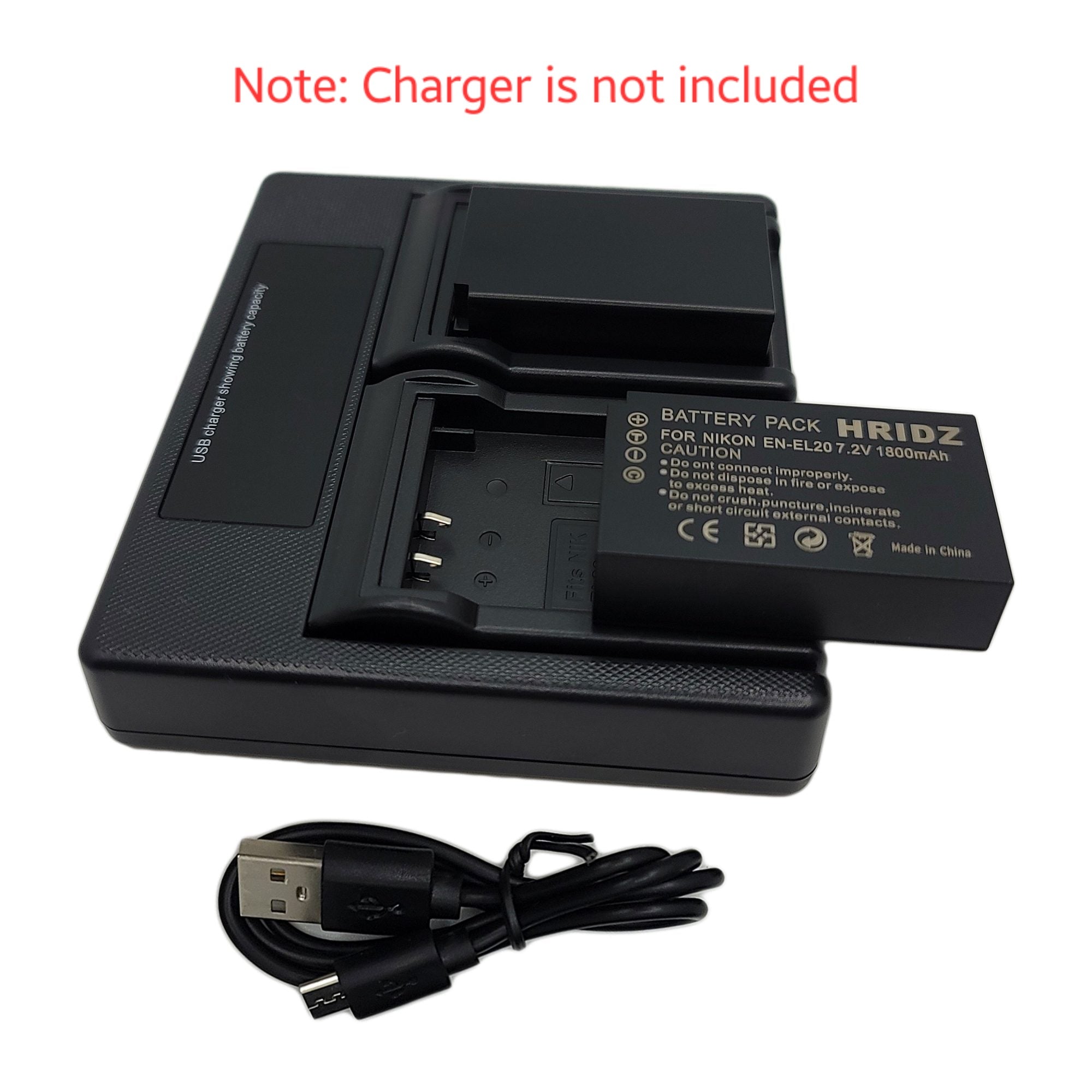 Hridz EN-EL20 Battery for Nikon EN-EL20 EL20A J1 J2 J3 S1 V3 A AW1 EL20A