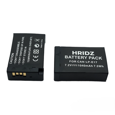 Hridz LP-E17 Batteries & Dual Charger For Canon EOS M6 200D 200D 77D 750D 760D 8000D