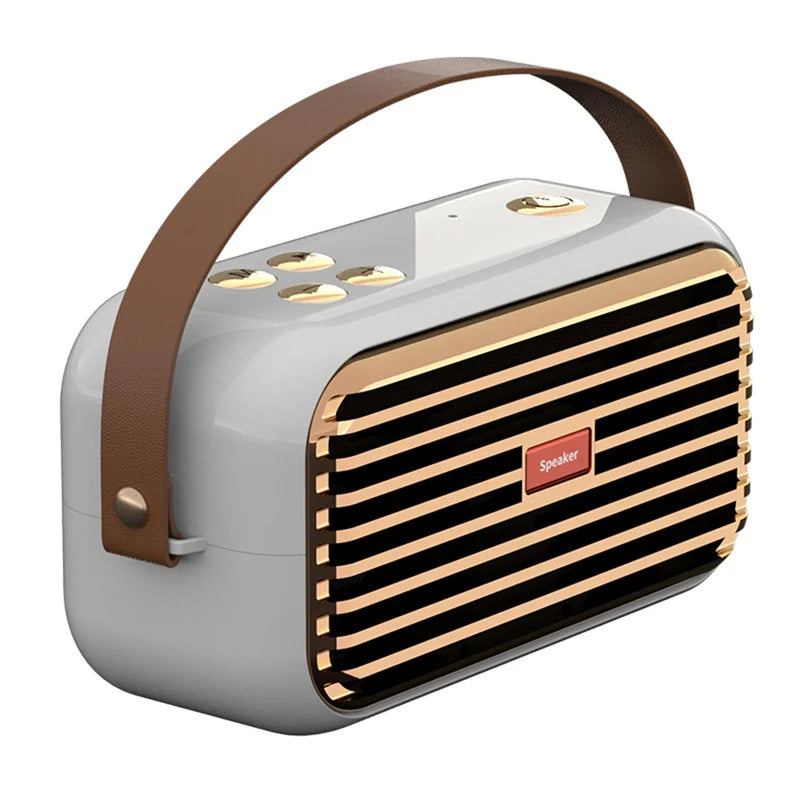 Hridz Retro Smart Wireless Speaker Portable for Gift Showcase Desktop PC Quality Stereo Hifi Sound