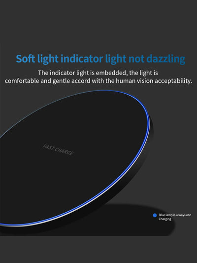Hridz Ultra Fast Wireless Charger Slim Pad For Samsung Xiaomi Huawei iPhone