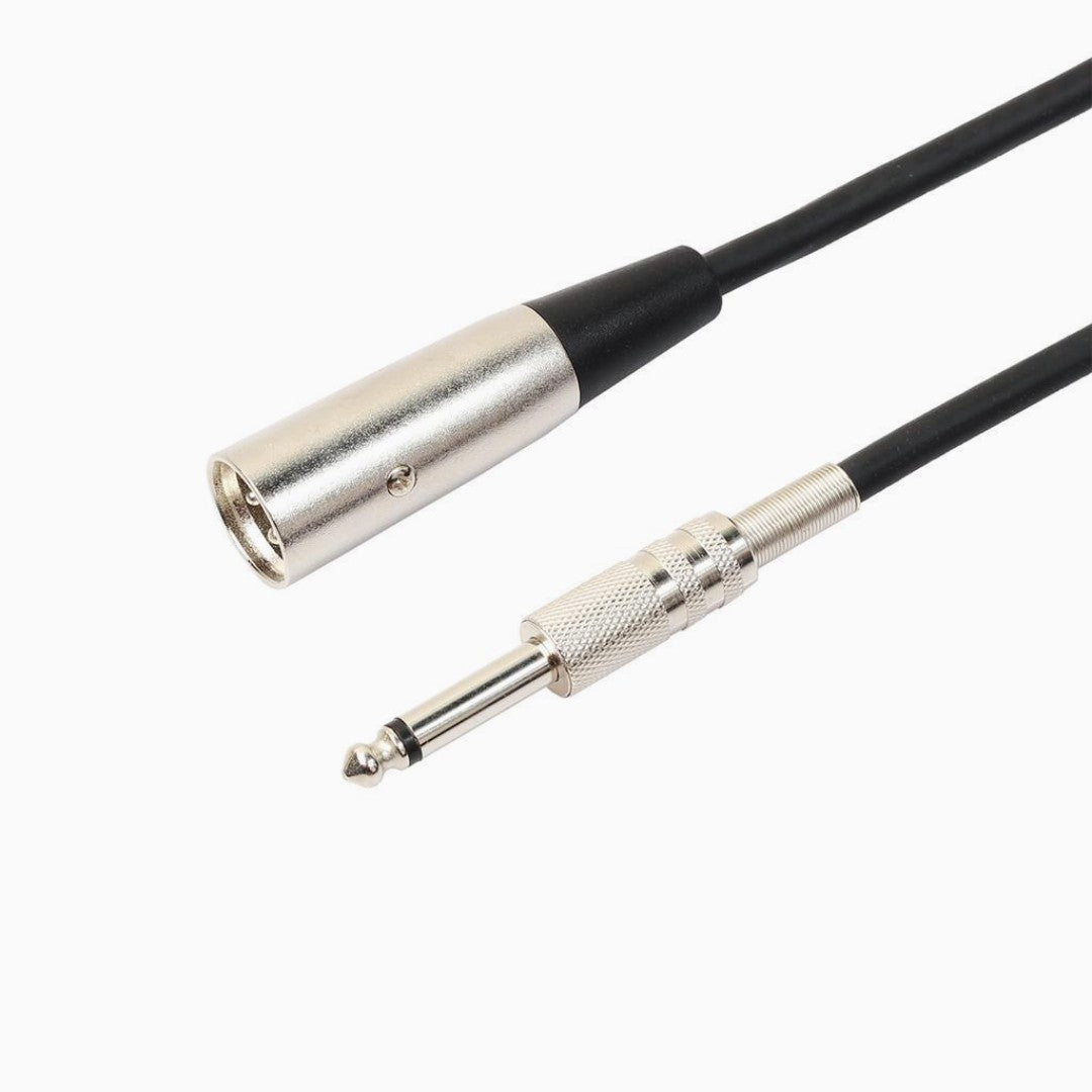 Hridz XLR Male to 6.35mm Cable TRS Mono Jack Audio Noise-Free Microphone & Instrument Cable
