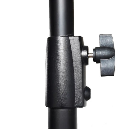 Hridz 280cm Stainless Steel Light Stand Black Colour Heavy Duty with 1/4" to 3/8" Spigot