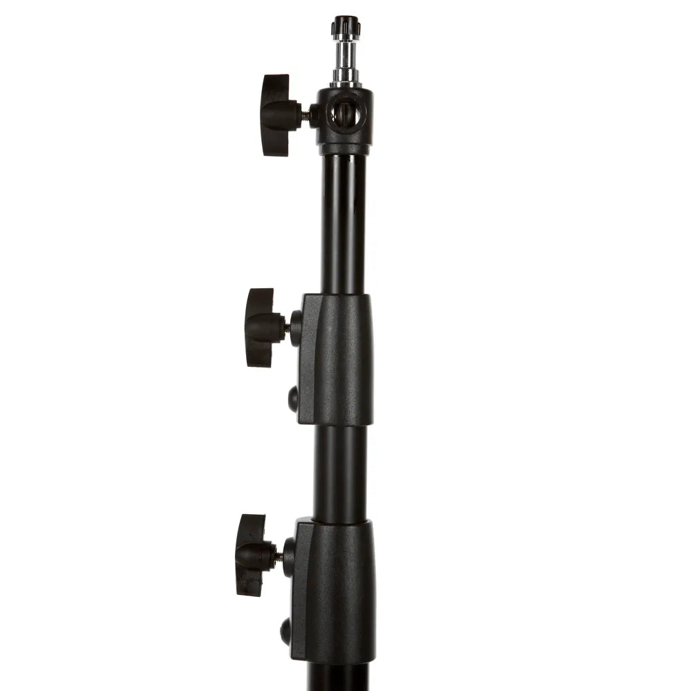Hridz 280cm Stainless Steel Light Stand Black Colour Heavy Duty with 1/4" to 3/8" Spigot