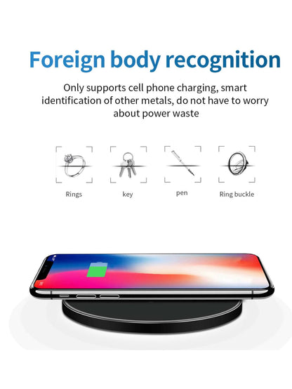 Hridz Ultra Fast Wireless Charger Slim Pad For Samsung Xiaomi Huawei iPhone