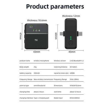 Hridz SX31 Lavalier Wireless Microphone For Camera Phone Computer Sound Card Speaker