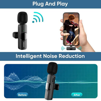 Hridz K9 Wireless Rechargeable Microphone For Lightning Port Devices Recording Interview