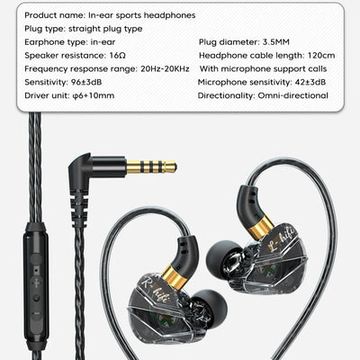 Hridz R-HiFi S16 Wired Gaming Earphones with Microphone – HiFi Bass Stereo In-Ear Headphones for Gaming, Music & Calls | Type-C