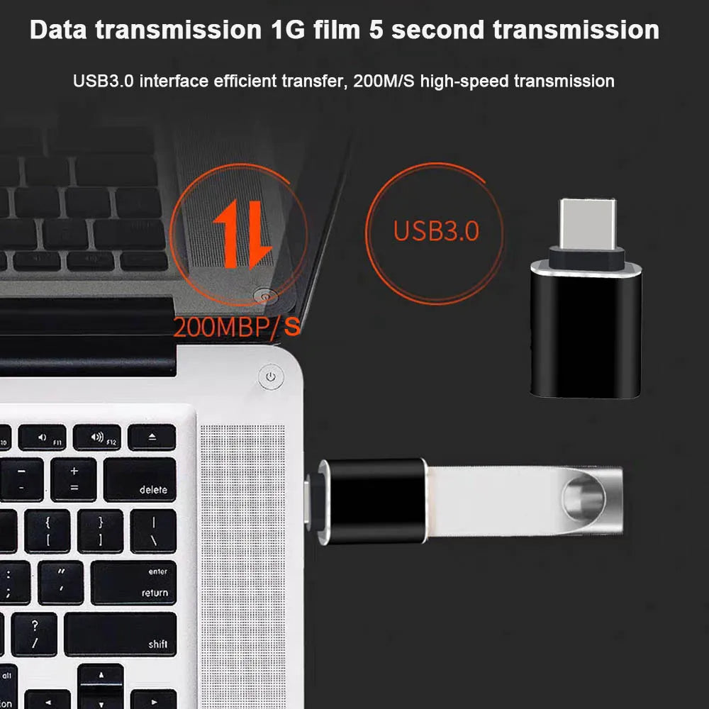 Type C to USB 3.0 OTG Adapter High-Speed Metal Converter for Phone PC Tablet