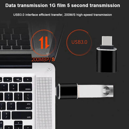 Type C to USB 3.0 OTG Adapter High-Speed Metal Converter for Phone PC Tablet