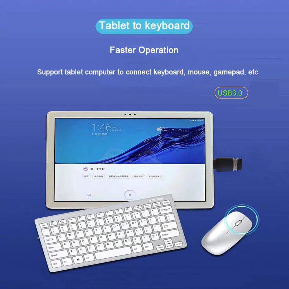 Type C to USB 3.0 OTG Adapter High-Speed Metal Converter for Phone PC Tablet