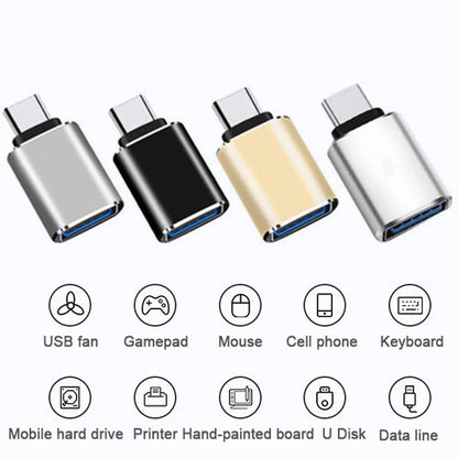 Type C to USB 3.0 OTG Adapter High-Speed Metal Converter for Phone PC Tablet
