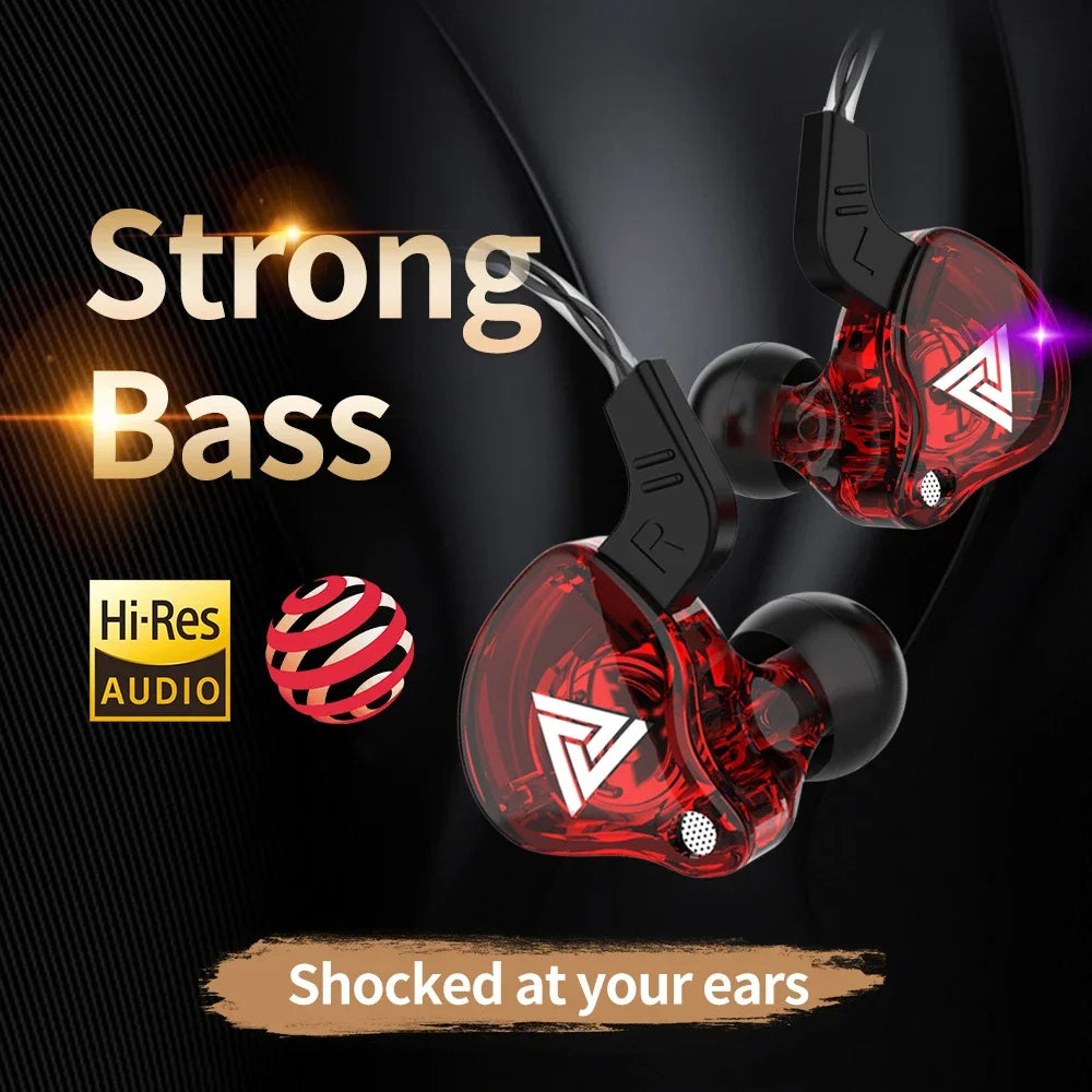 QKZ AK6 In Ear Earphone 6-Dynamic Driver Unit Headphone With Mic HIFI Headset