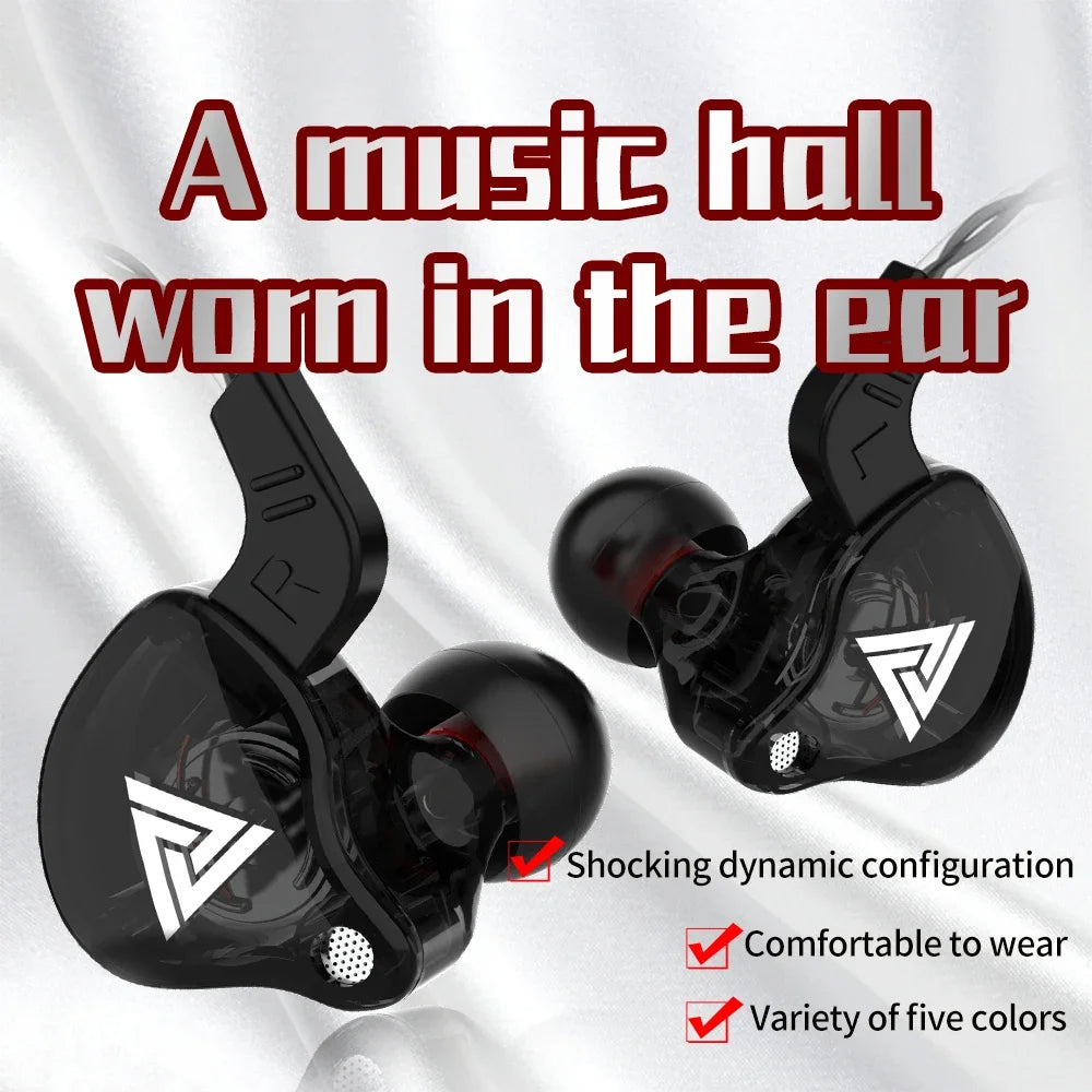 QKZ AK6 In Ear Earphone 6-Dynamic Driver Unit Headphone With Mic HIFI Headset