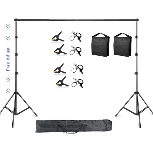Backdrop Stand Kit 2x3m Adjustable Photography Green Screen Stand Accessories