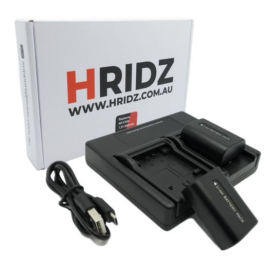 Hridz 2-Pack of NP-FH50 Batteries and Dual Battery Charger for Sony Cyber-Shot