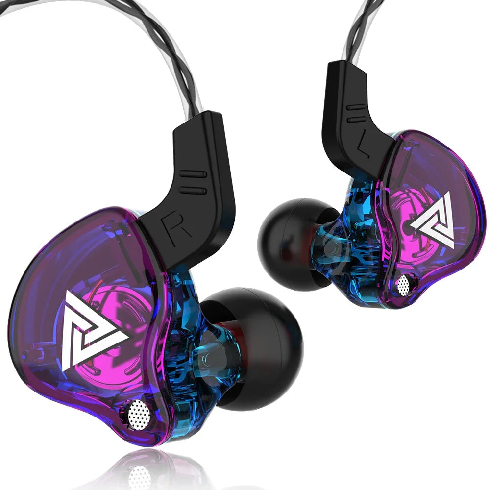 QKZ AK6 In Ear Monitor Earphone 6-Dynamic Driver Unit Headphone With Mic HIFI Headset